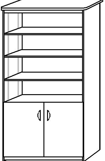 Bookcases With Lower Cabinet Doors-0