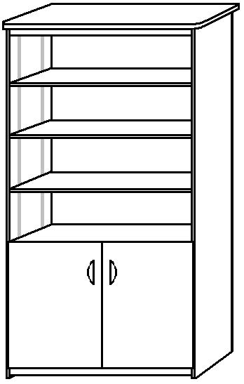 Bookcases With Lower Cabinet Doors-0