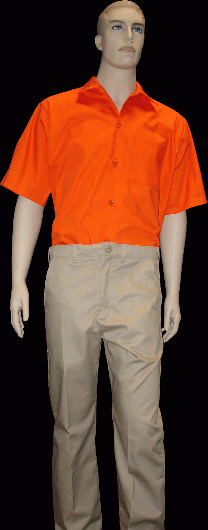 Short Sleeve Orange Shirt-0